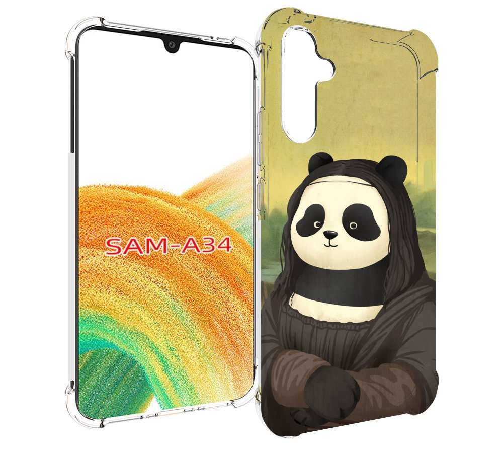 

Чехол MyPads панда монализа для Samsung Galaxy A34, Tocco