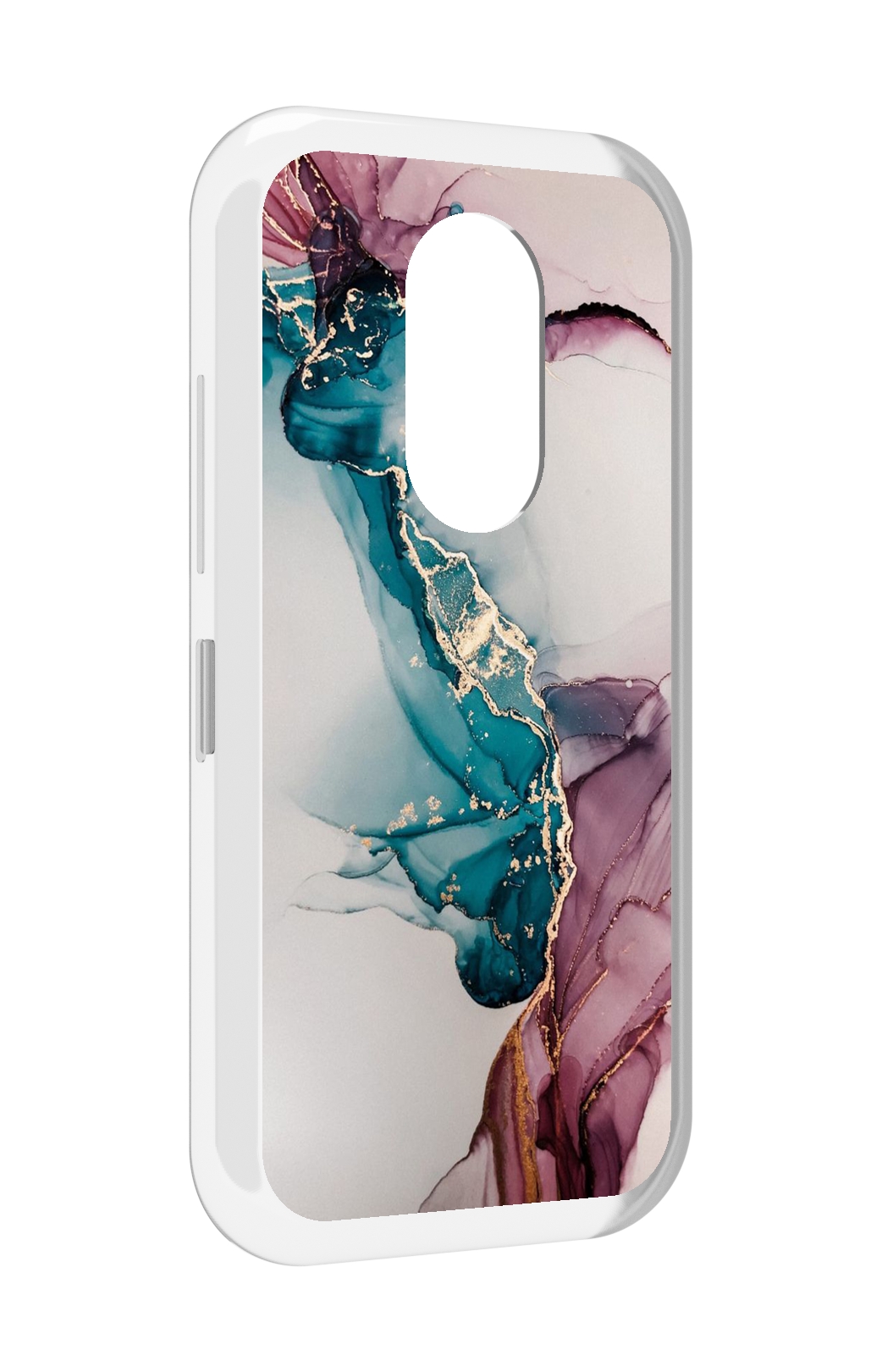 

Чехол MyPads фиолетовый синий краски для Doogee S61 / S61 Pro, Прозрачный, Tocco