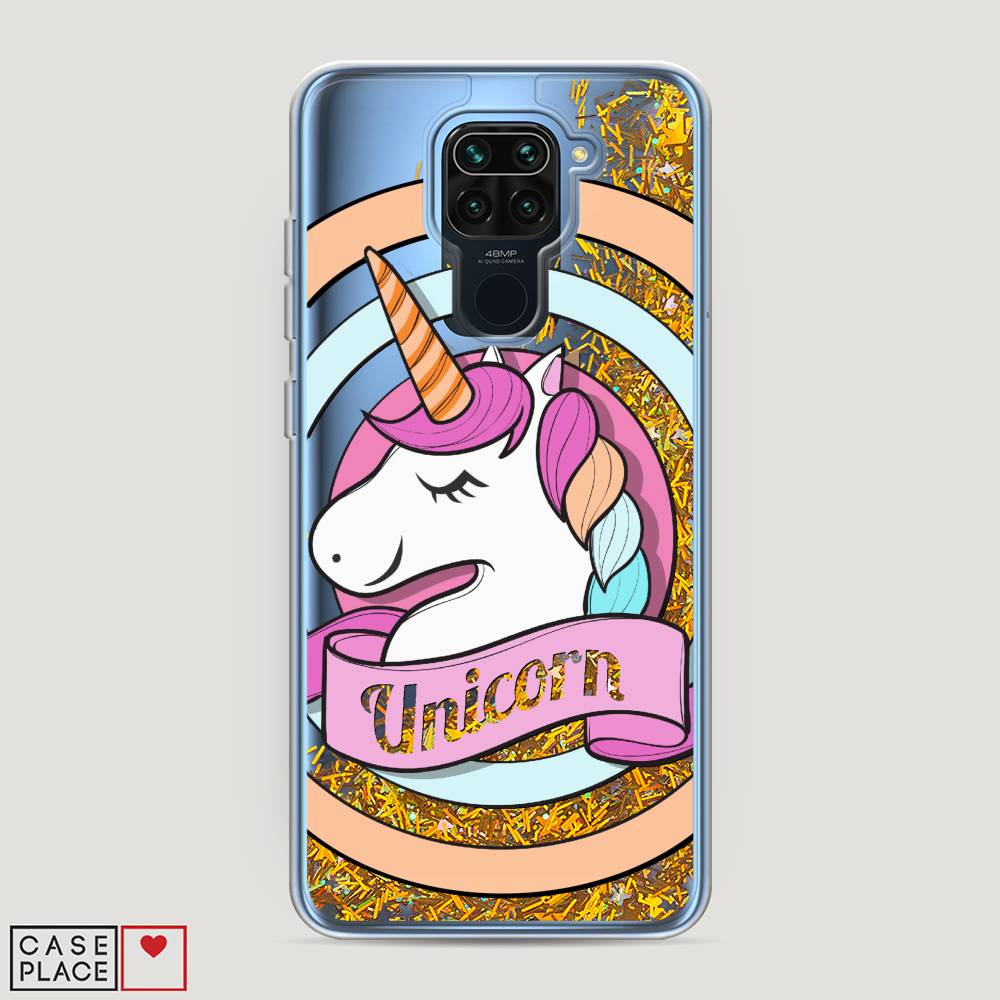 

Жидкий чехол с блестками "Unicorn зефирный" на Xiaomi Redmi 10X 4G, 38290-1