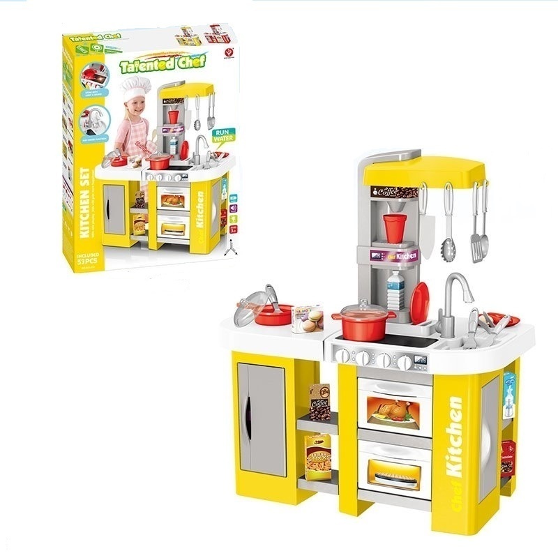 Детская игровая кухня XINGSHENG Talented CHEF, 72х61х33 см, 53 предмета, с водой детская кухня qun feng toys modern kitchen 4 в 1