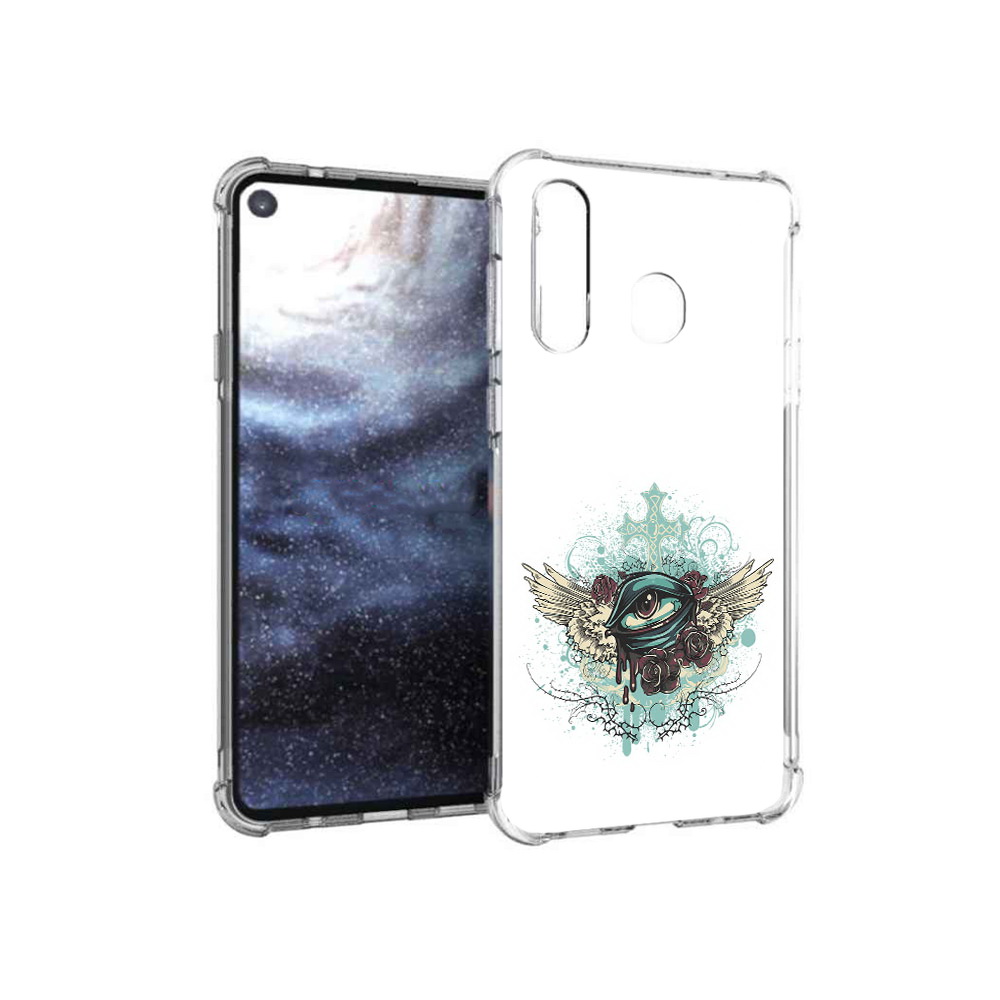 

Чехол MyPads Tocco для Samsung Galaxy A8s плачущий глаз с крыльями (PT124633.501.544), Прозрачный, Tocco