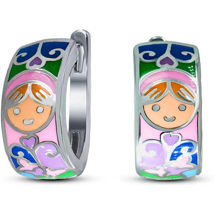 

Серьги женские из серебра Silver Wings 22as00133-186, эмаль, 22as00133-186