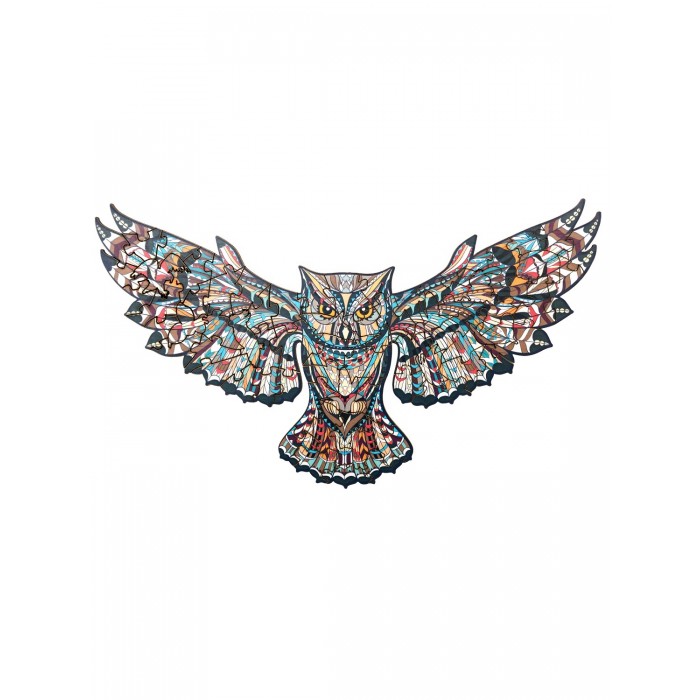 

Пазл антистресс, деревянный Сolor owl (размер S (А5)) Нумикон