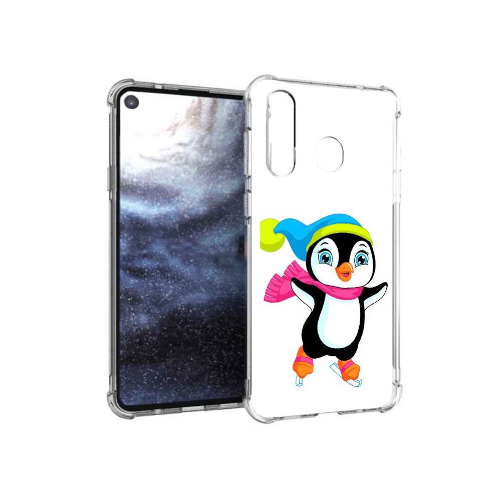 Чехол MyPads Tocco для Samsung Galaxy A8s пингвин на коньках (PT124633.501.540)