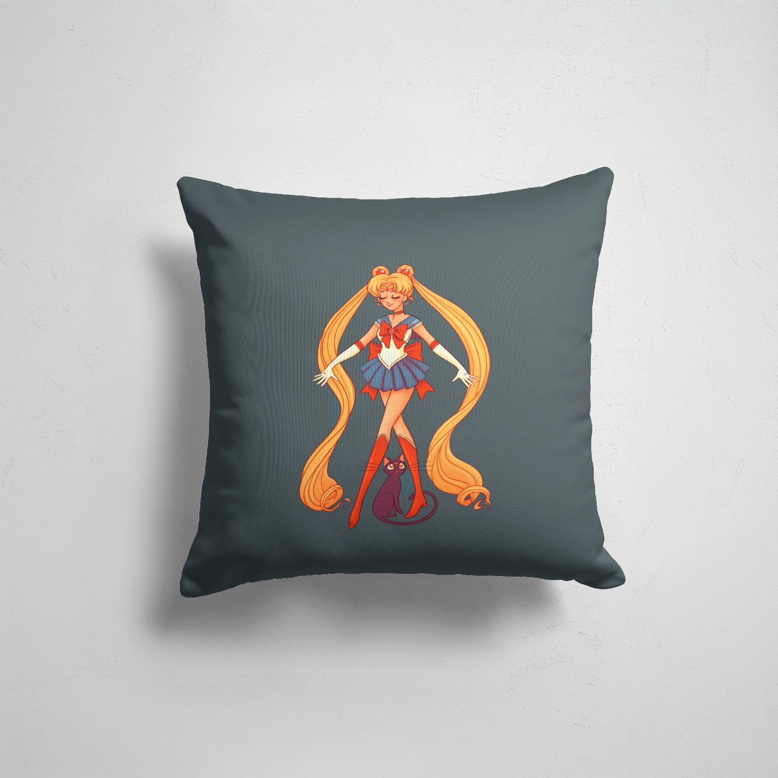 

Подушка декоративная 45х45см Аниме Sailor Moon Sailor Moon Сейлор Мун, Разноцветный