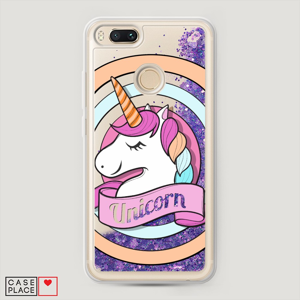 

Жидкий чехол с блестками "Unicorn зефирный" на Xiaomi Mi A1, 32692-1
