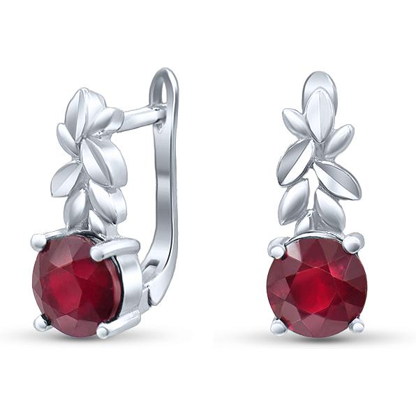 

Серьги женские из серебра Silver Wings 22knys2292-155, рубин, 22knys2292-155