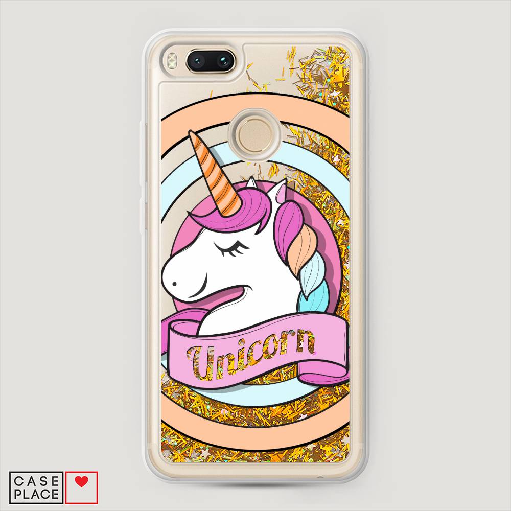 

Жидкий чехол с блестками "Unicorn зефирный" на Xiaomi Mi 5X, 32390-1