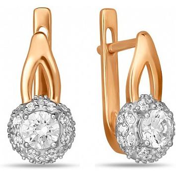 

Серьги женские из золота Лукас-Голд E01-C-59555-Z, фианит, E01-C-59555-Z