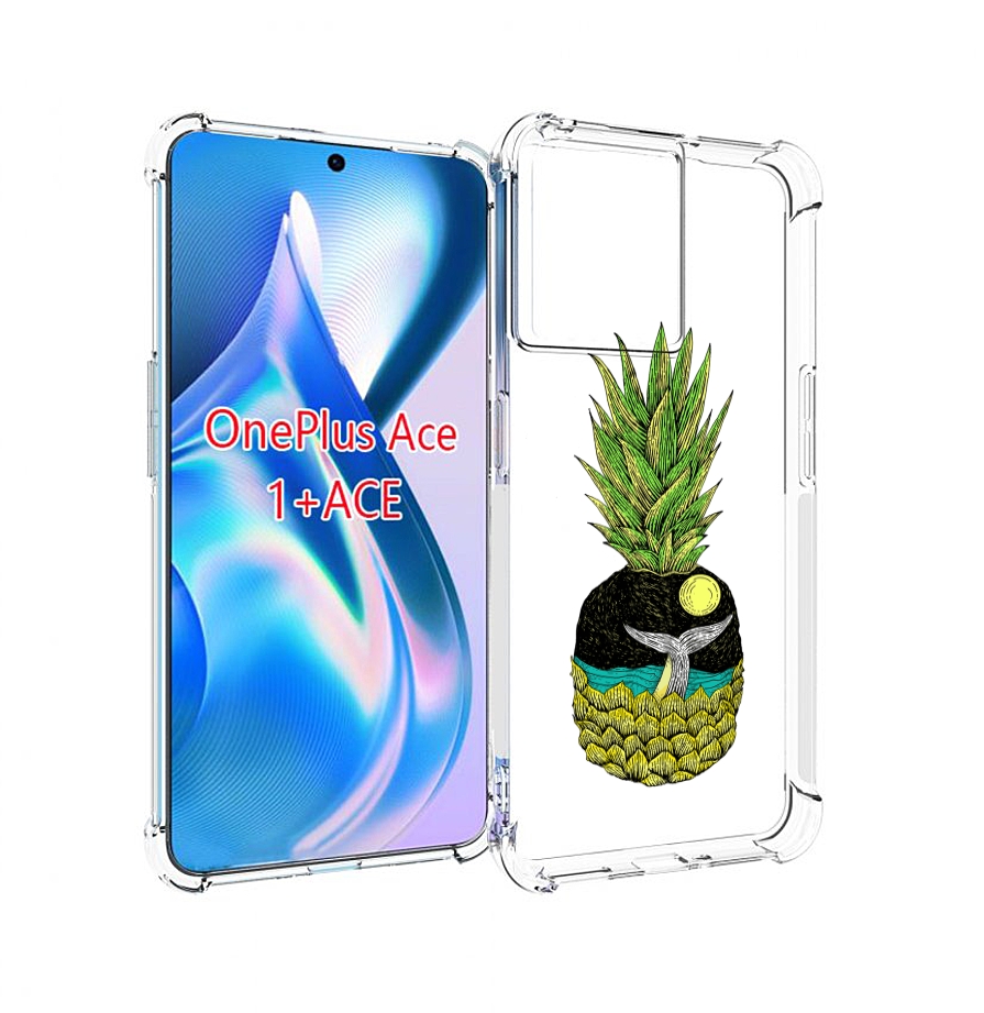 

Чехол MyPads ананас с китом для OnePlus Ace, Прозрачный, Tocco