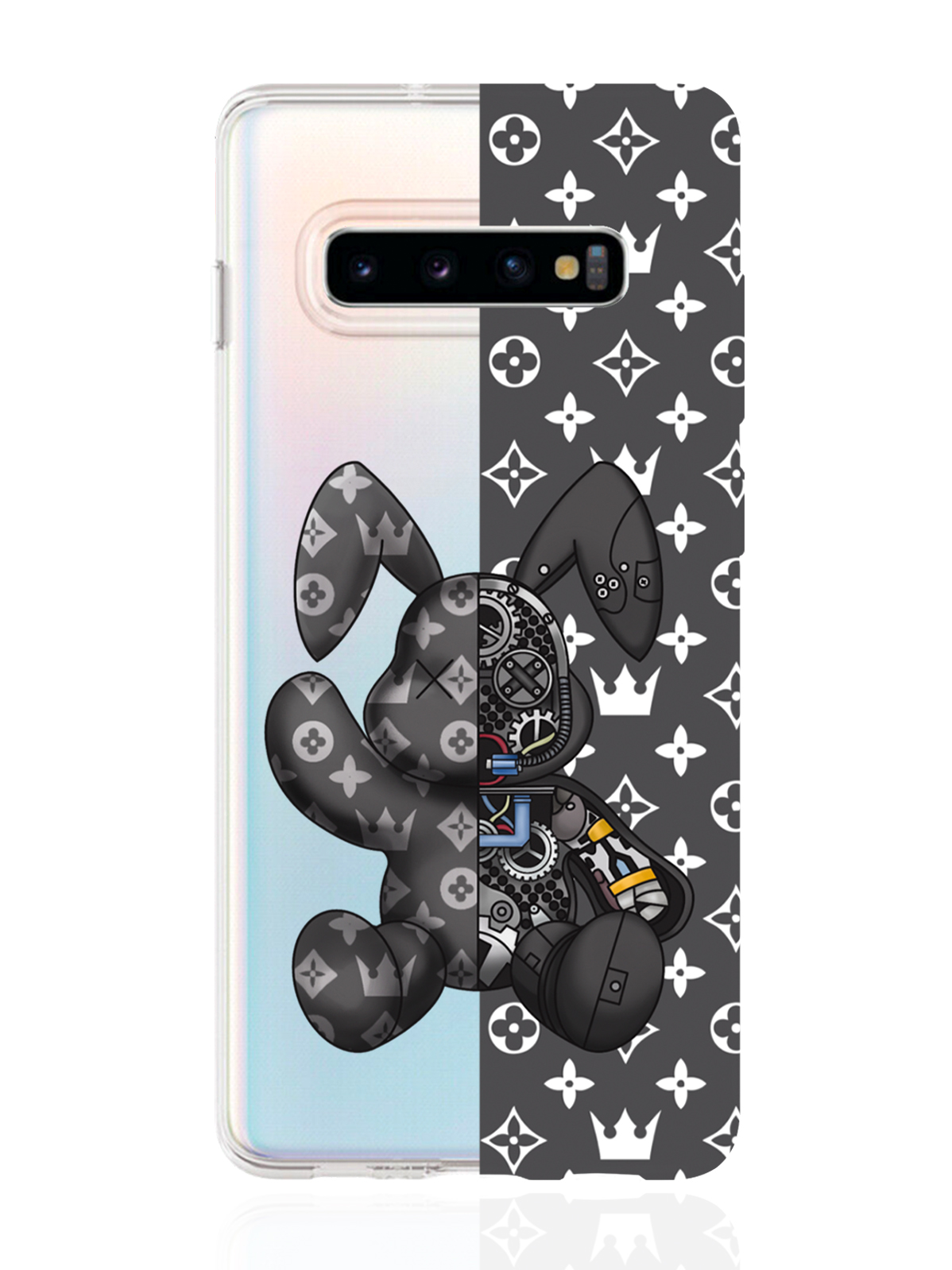 

Чехол MustHaveCase для Samsung Galaxy S10 Plus Bunny Серый прозрачный, Samsung Galaxy S10 Plus Bunny Серый