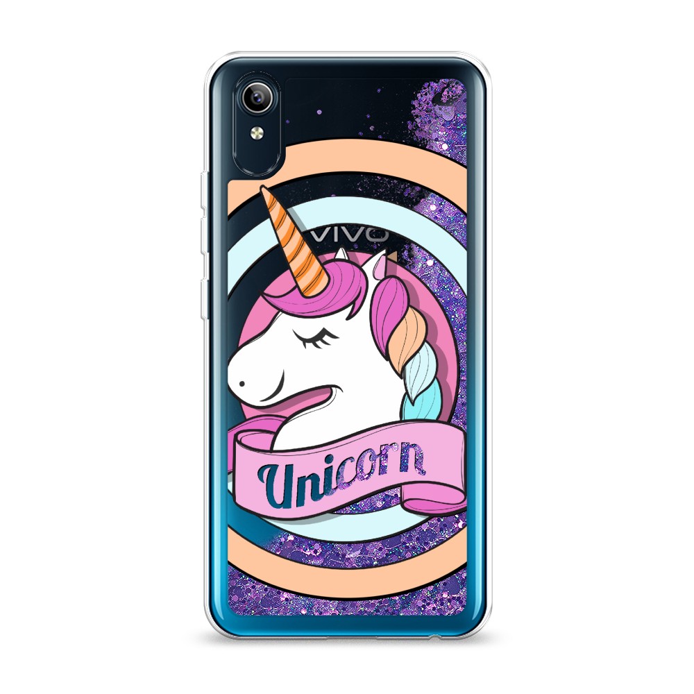

Жидкий чехол с блестками "Unicorn зефирный" на Vivo Y91c, 262892-1