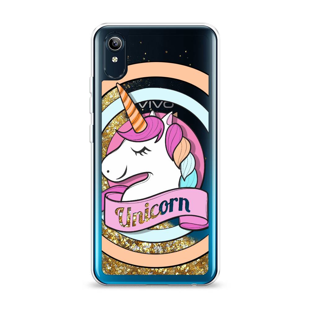 

Жидкий чехол с блестками "Unicorn зефирный" на Vivo Y91c, 262890-1