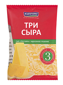 Сыр твердый Киприно Три сыра 45% 200 г