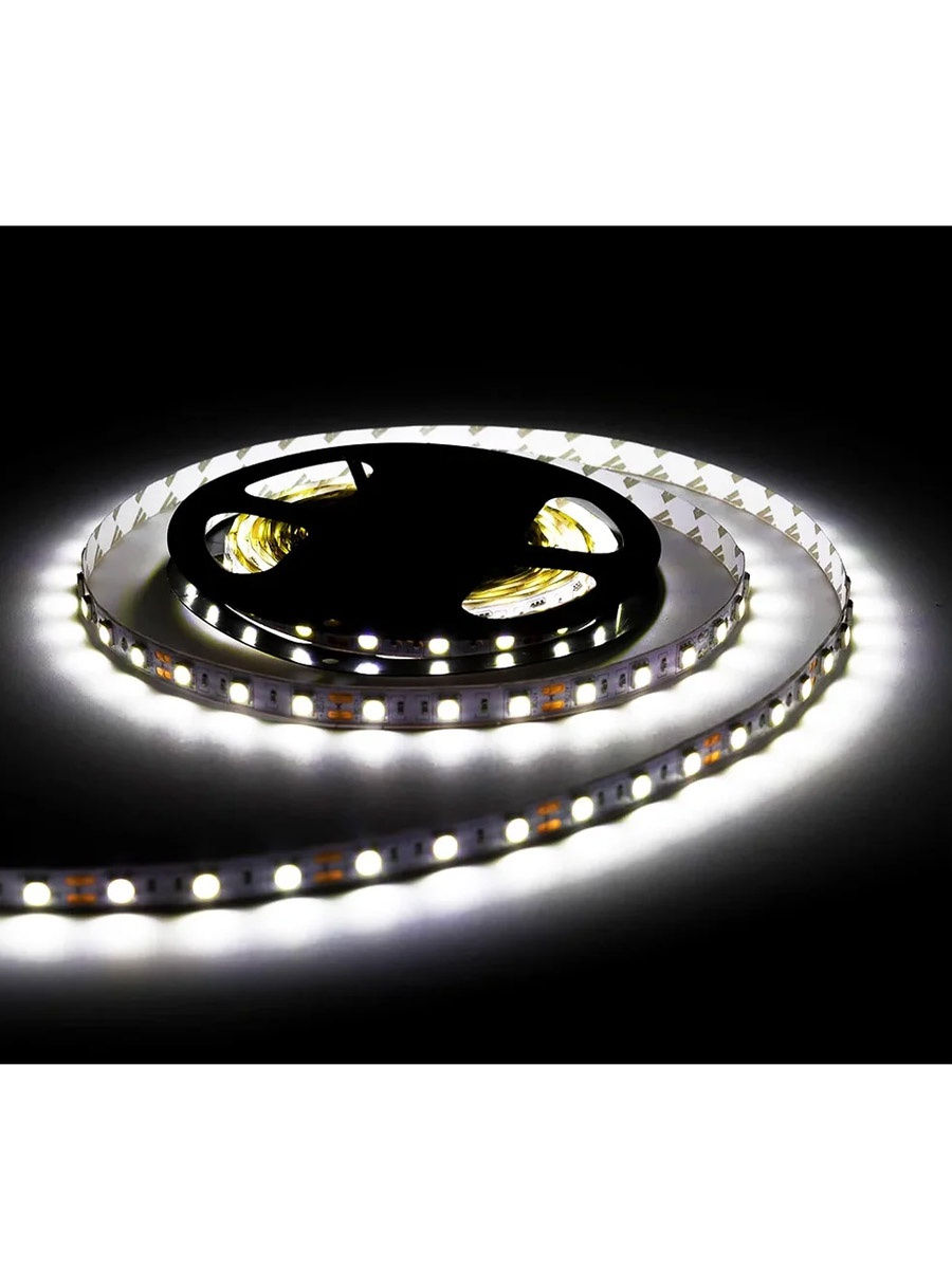 фото Комплект светодиодной ленты smd 5050, 60 led, 12 в, 14.4 вт, холодный белый, 5 м urm