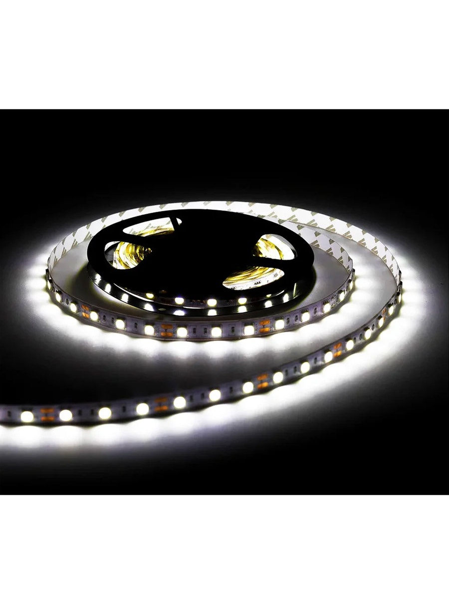 фото Комплект светодиодной ленты smd 5050, 60 led, 12 в, 14.4 вт, холодный белый, 5 м urm