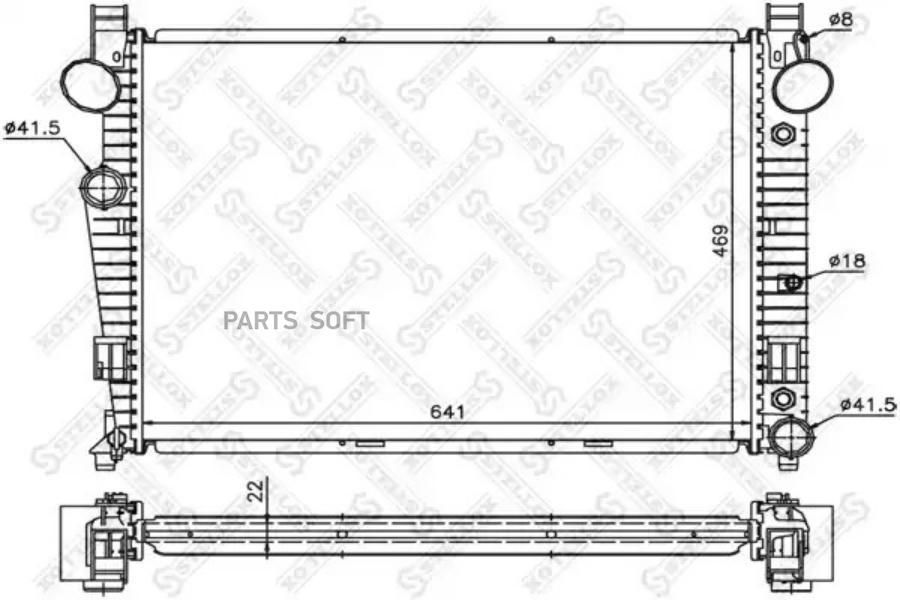 

10-25928-Sx радиатор Системы Охлаждения Акпп Mb W220 2.8/3.2 98> Stellox 1025928SX