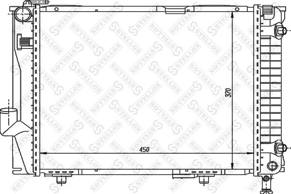 

STELLOX 1025907SX 10-25907-SX_радиатор системы охлаждения! без AC\ MB W124 2.6-3.2 85>