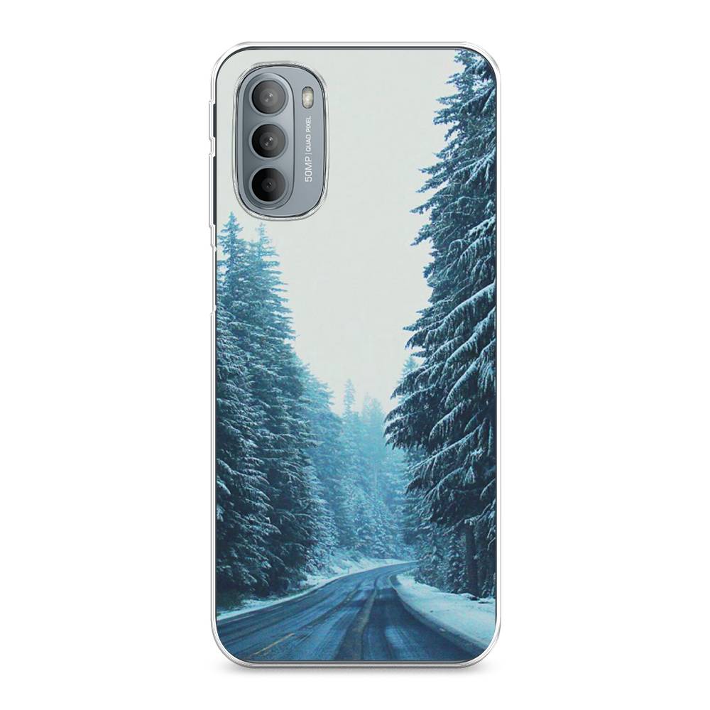 

Чехол на Motorola Moto G31 "Зима 9", Бежевый;голубой;черный, 241850-2