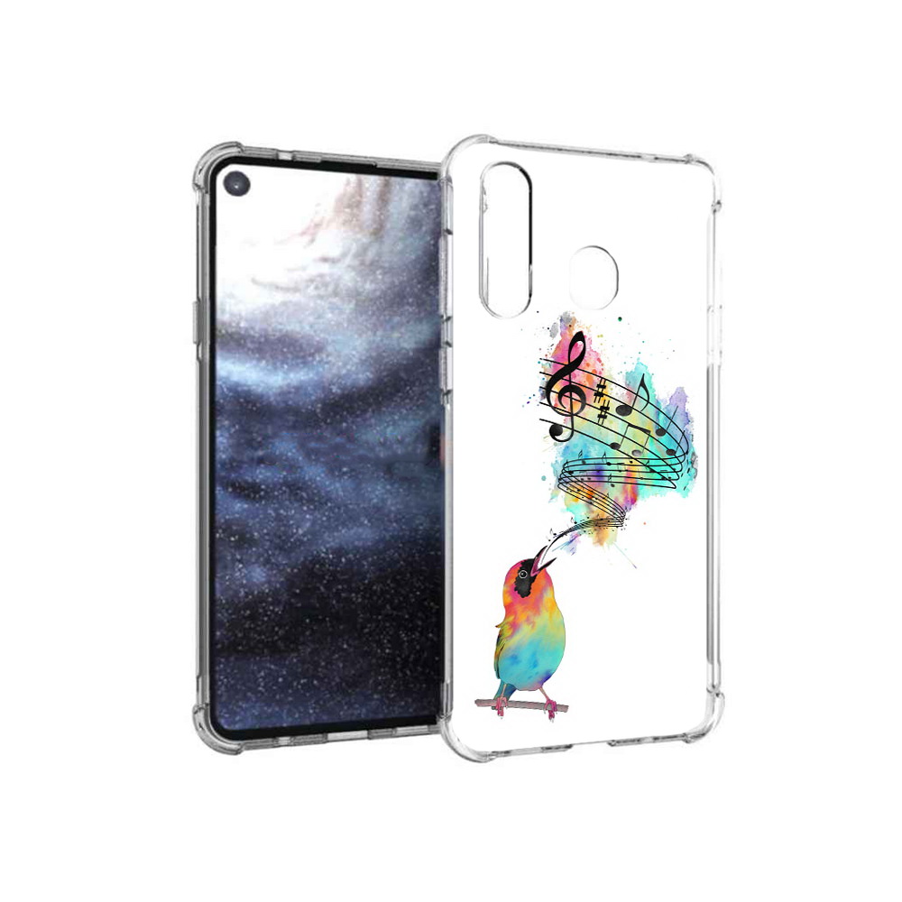 

Чехол MyPads Tocco для Samsung Galaxy A8s певчая птичка (PT124633.501.536), Прозрачный, Tocco