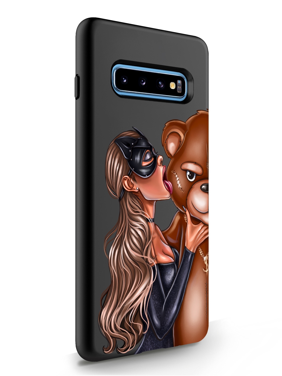фото Чехол musthavecase для samsung galaxy s10 plus кошечка и мишка черный