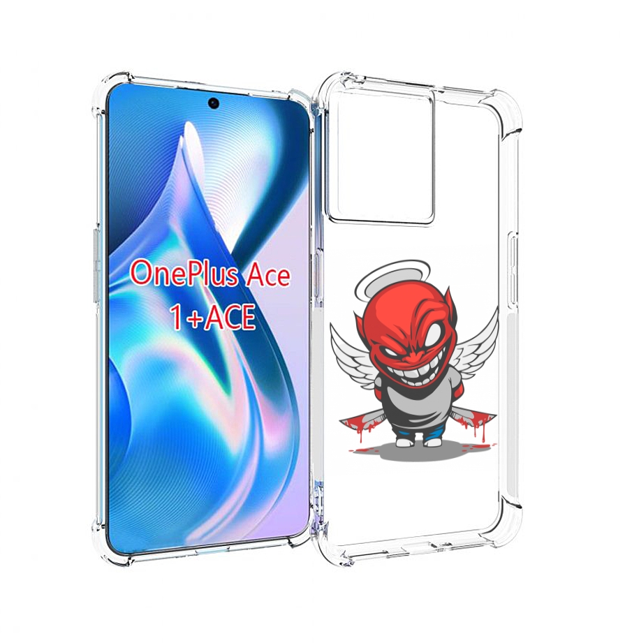 

Чехол MyPads злой-ангел для OnePlus Ace, Прозрачный, Tocco