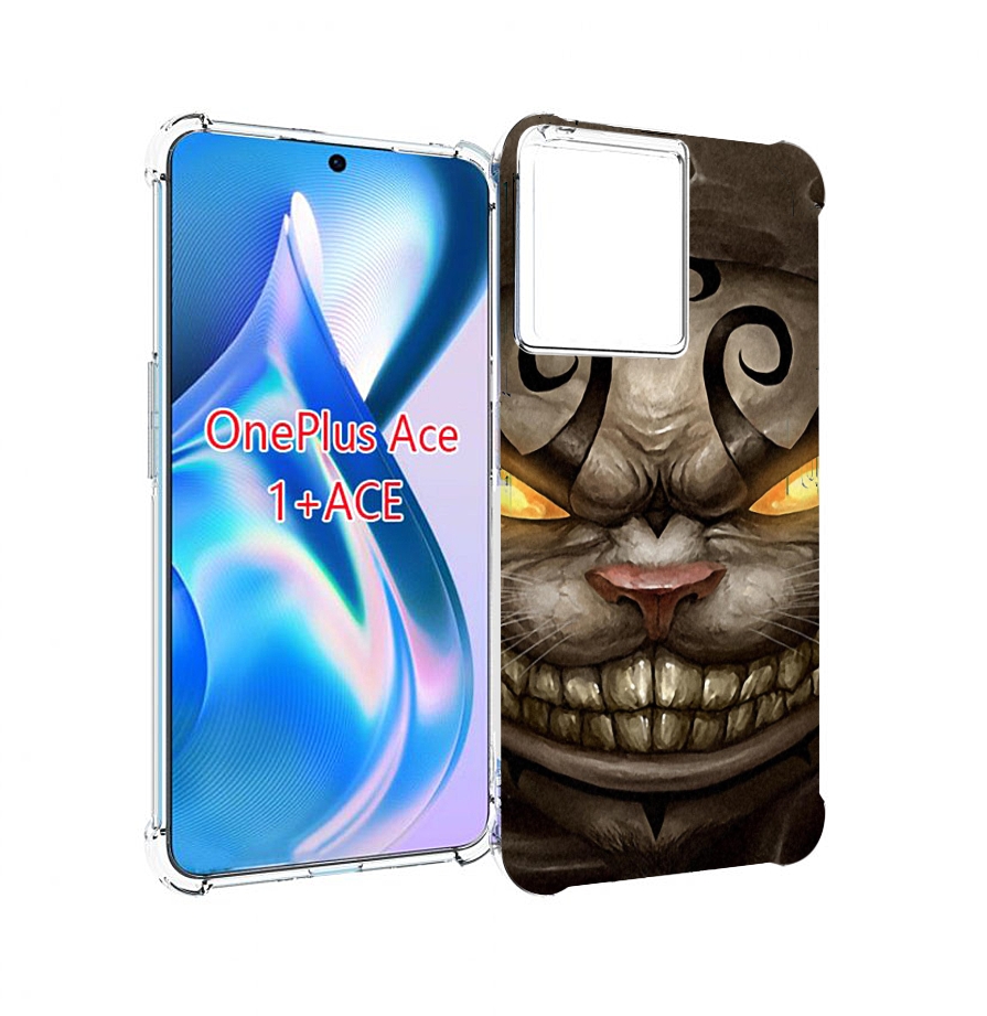 

Чехол MyPads злой котик с желтыми глазами для OnePlus Ace, Прозрачный, Tocco