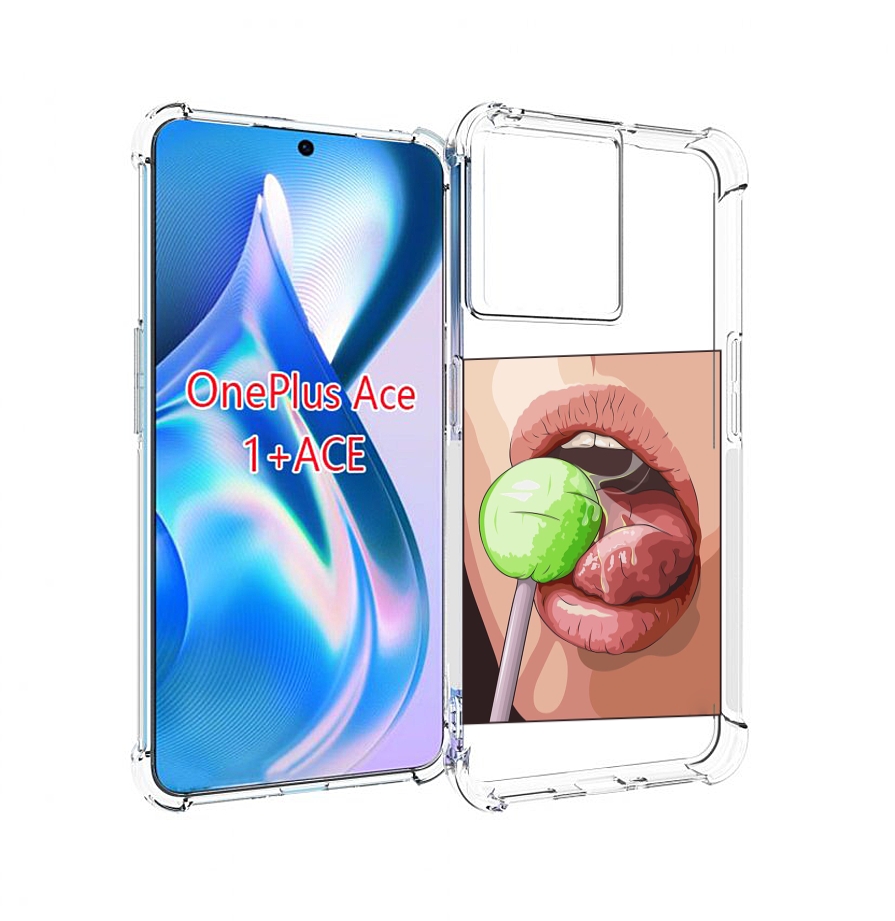 

Чехол MyPads зеленый-чупа-чупс женский для OnePlus Ace, Прозрачный, Tocco