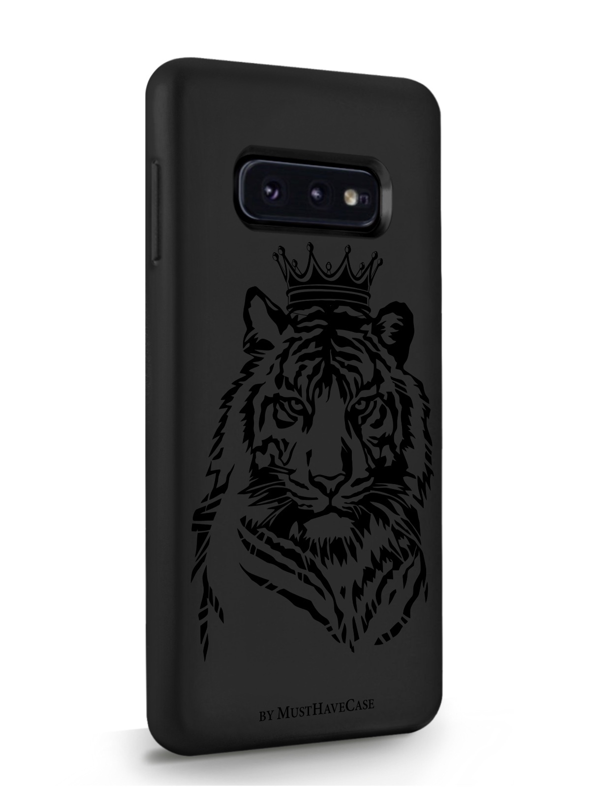 фото Чехол musthavecase для samsung galaxy s10e тигр с короной черный