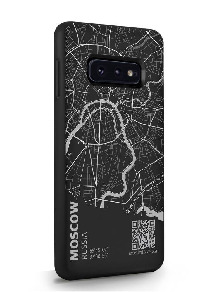 фото Чехол musthavecase для samsung galaxy s10e карта москвы черный