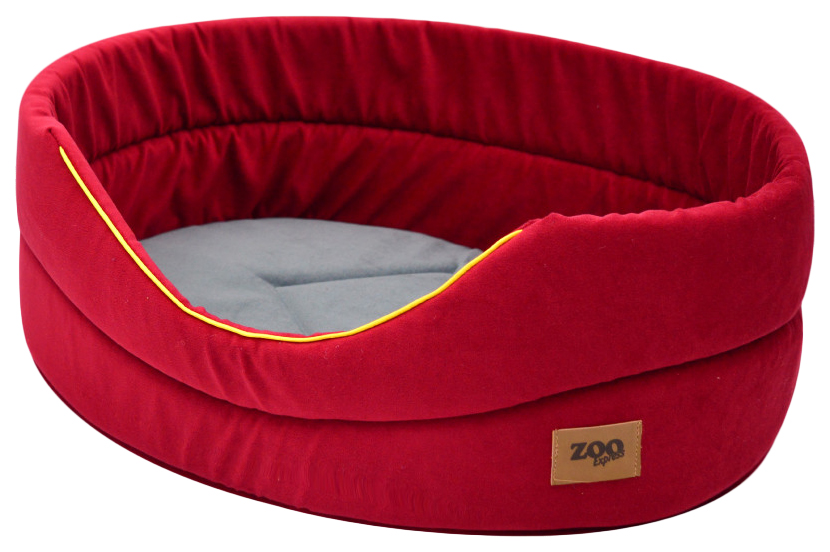 

Лежанка Zooexpress Ампир серый/бордо для кошек и собак 40 х27 х16 см