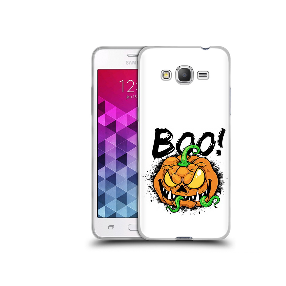 

Чехол MyPads Tocco для Samsung Galaxy Grand Prime Хэллоуин бу, Прозрачный, Tocco