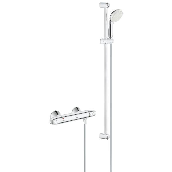 Термостат для душа GROHE Grohtherm 1000, с душевым гарнитуром, хром (34824004) plesk stat