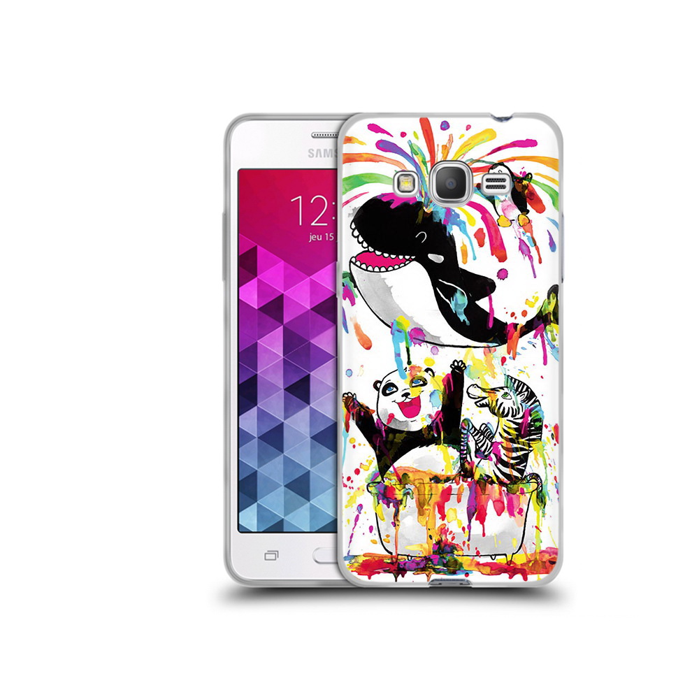 

Чехол MyPads Tocco для Samsung Galaxy Grand Prime Хиппи кит, Прозрачный, Tocco