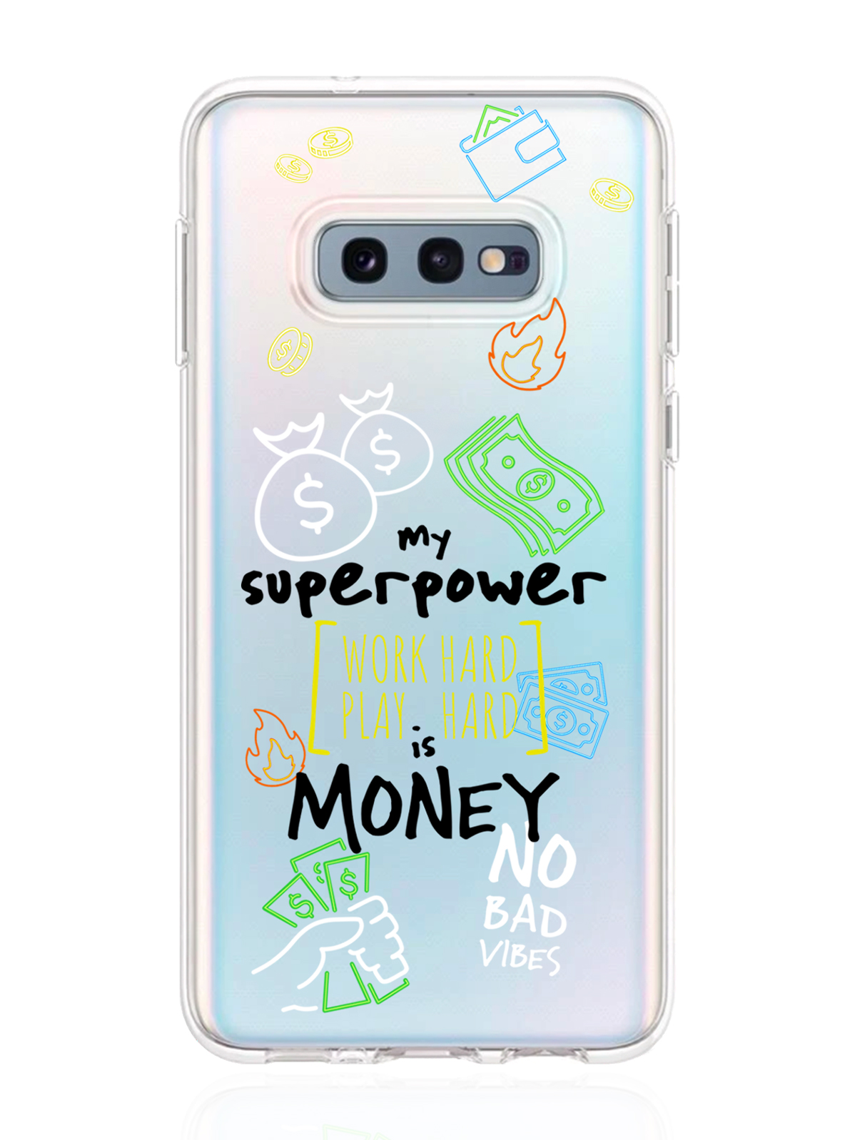 

Чехол MustHaveCase для Samsung Galaxy S10E My Superpower is Money прозрачный, Samsung Galaxy S10E My Superpower is Money