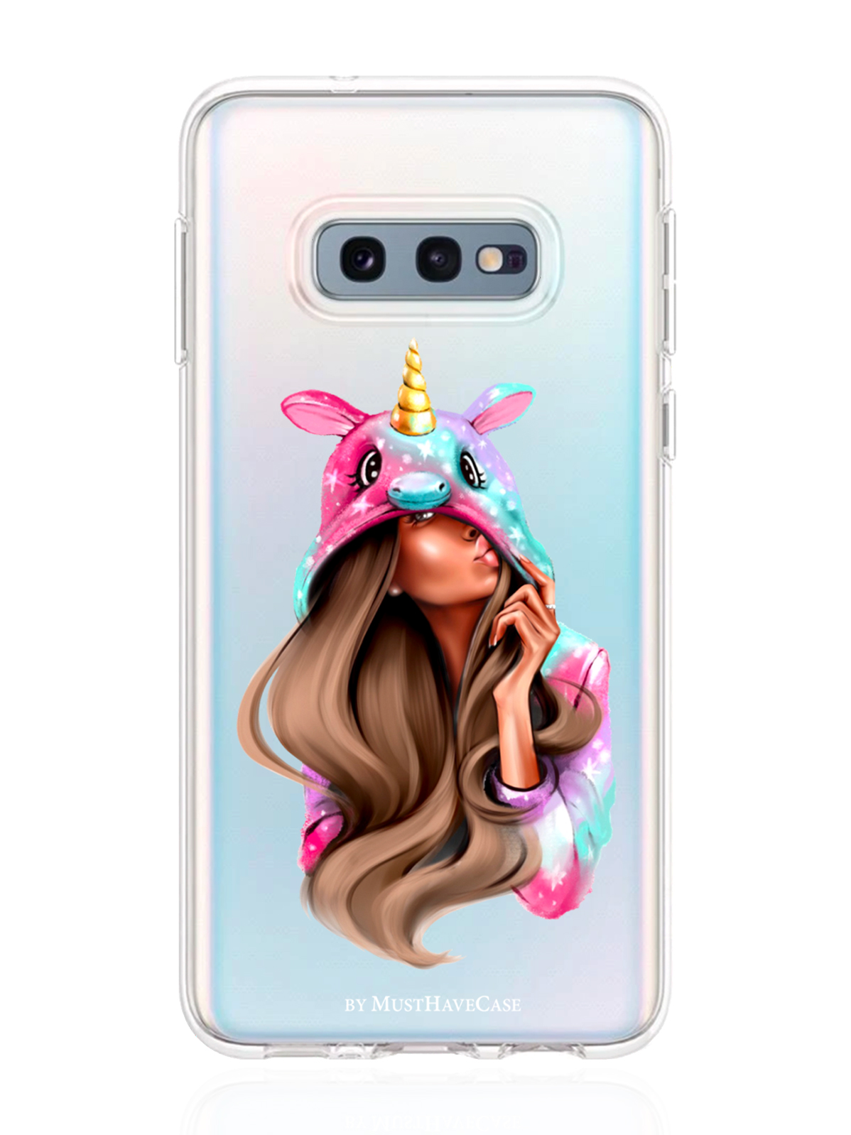 

Чехол MustHaveCase для Samsung Galaxy S10E Единорог прозрачный, Samsung Galaxy S10E Unicorn Girl