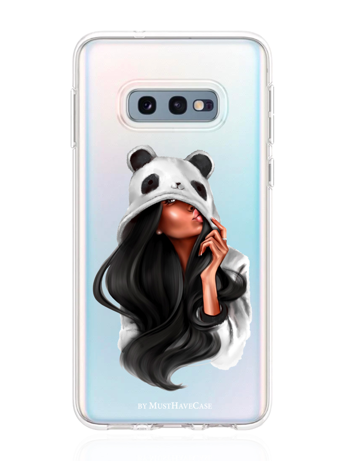 

Чехол MustHaveCase для Samsung Galaxy S10E Панда прозрачный, Samsung Galaxy S10E Panda Girl/ Панда