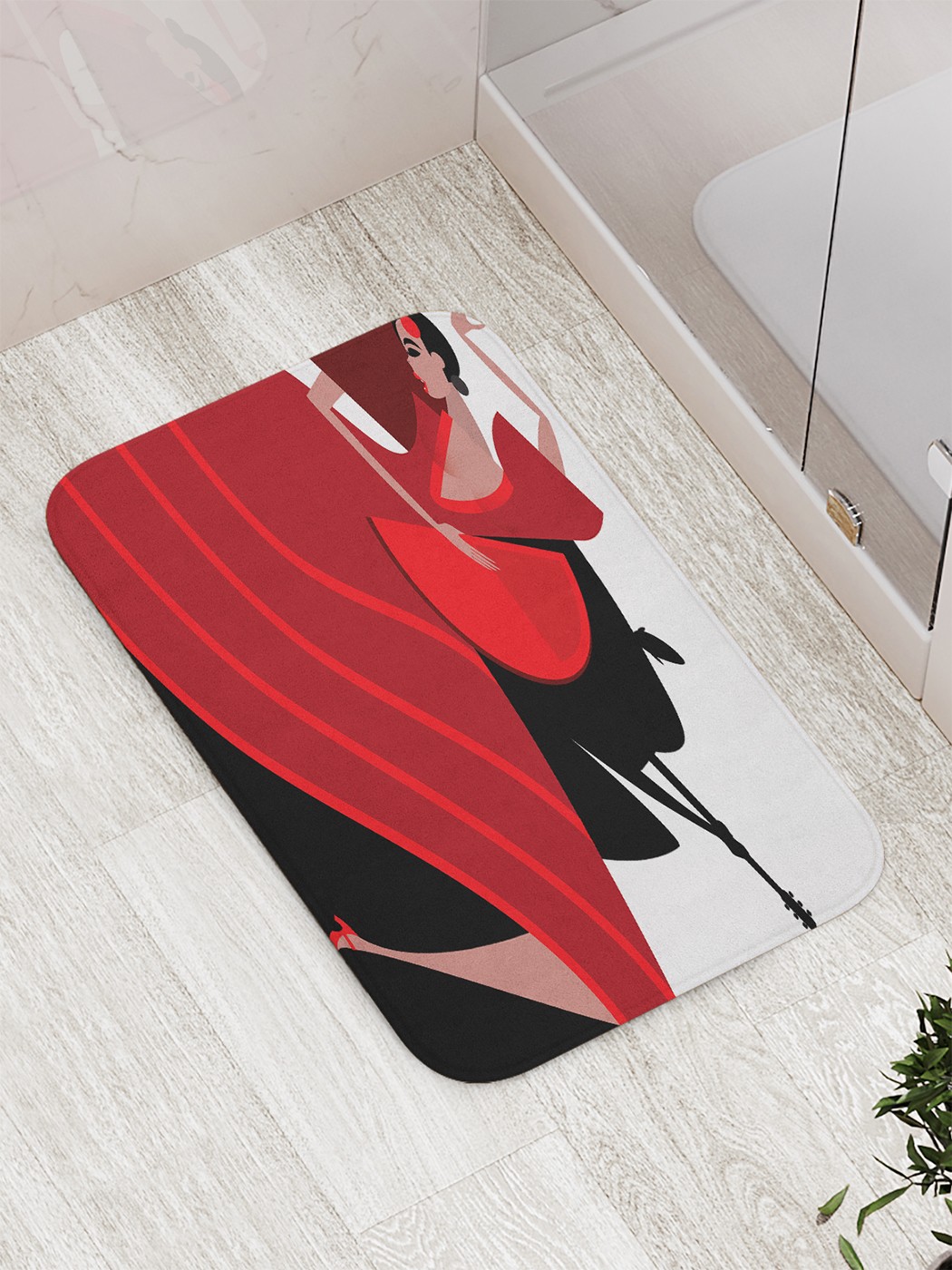 

bath_69554 Коврик противоскользящий для ванной, сауны, бассейна, 77х52 см