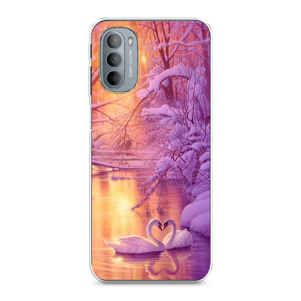 

Чехол на Motorola Moto G31 "Зима 1", Фиолетовый;желтый, 241850-2