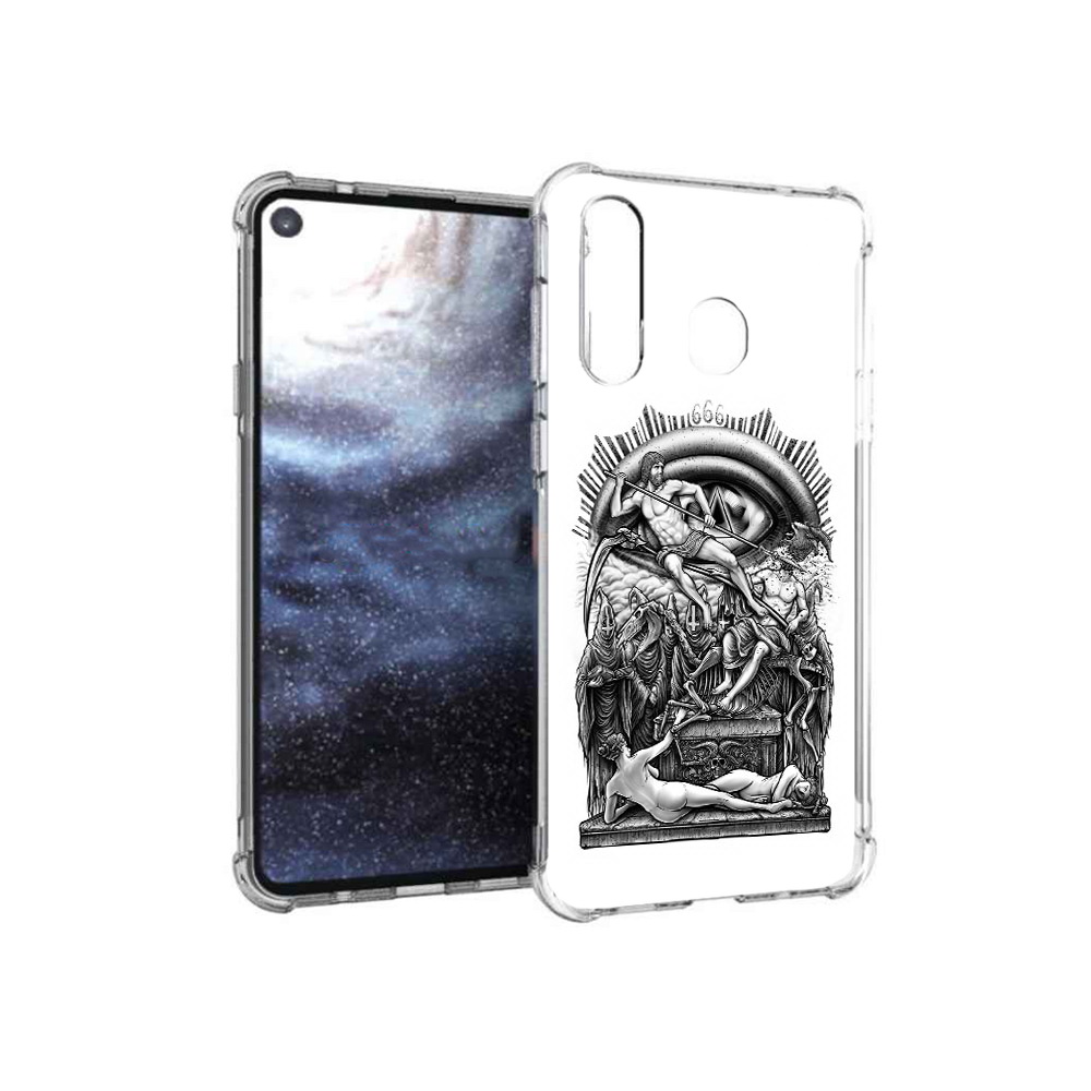 

Чехол MyPads Tocco для Samsung Galaxy A8s оракул черно белый (PT124633.501.528), Прозрачный, Tocco