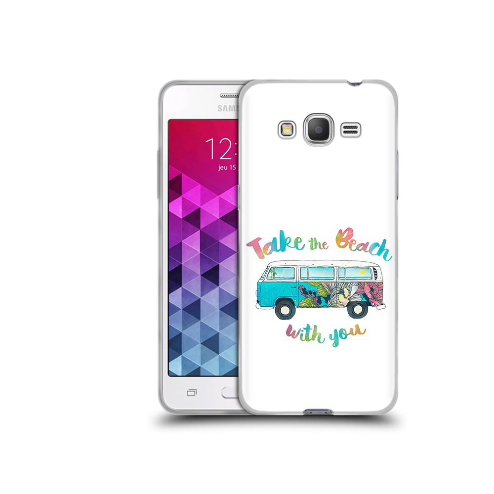 

Чехол MyPads Tocco для Samsung Galaxy Grand Prime Хиппи автобус, Прозрачный, Tocco