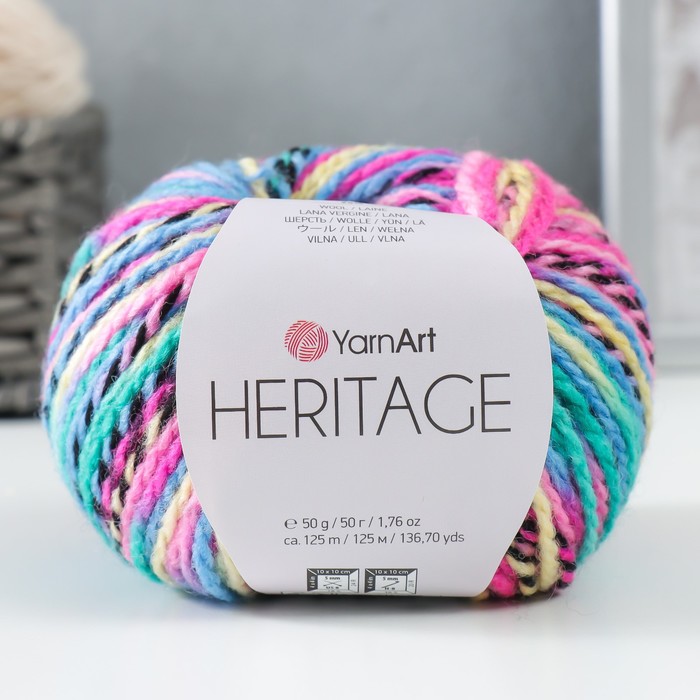 

YarnArt Пряжа Heritage 75% акрил, 25% шерсть 125м/50гр (342 попугай), Разноцветный