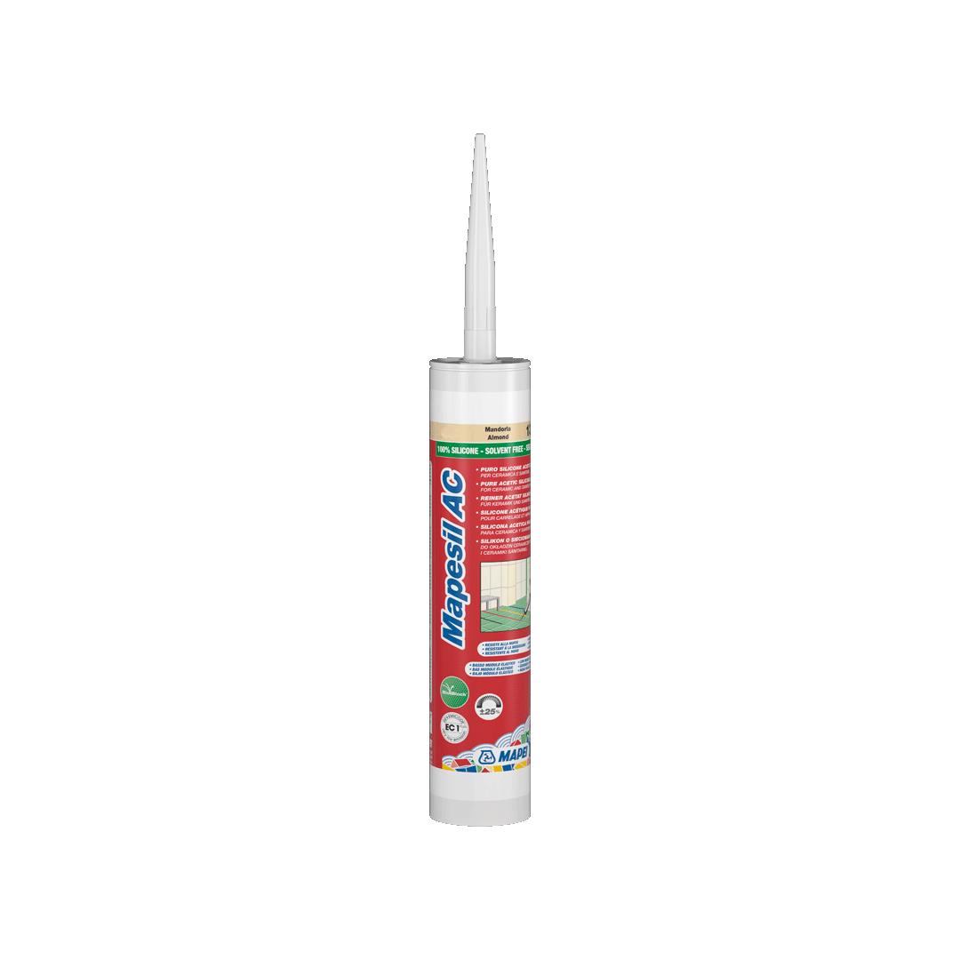 Силиконовый герметик MAPESIL AC 125 (МАПЕСИЛ АЦ) силиконовый санитарный герметик для ванной и кухни момент