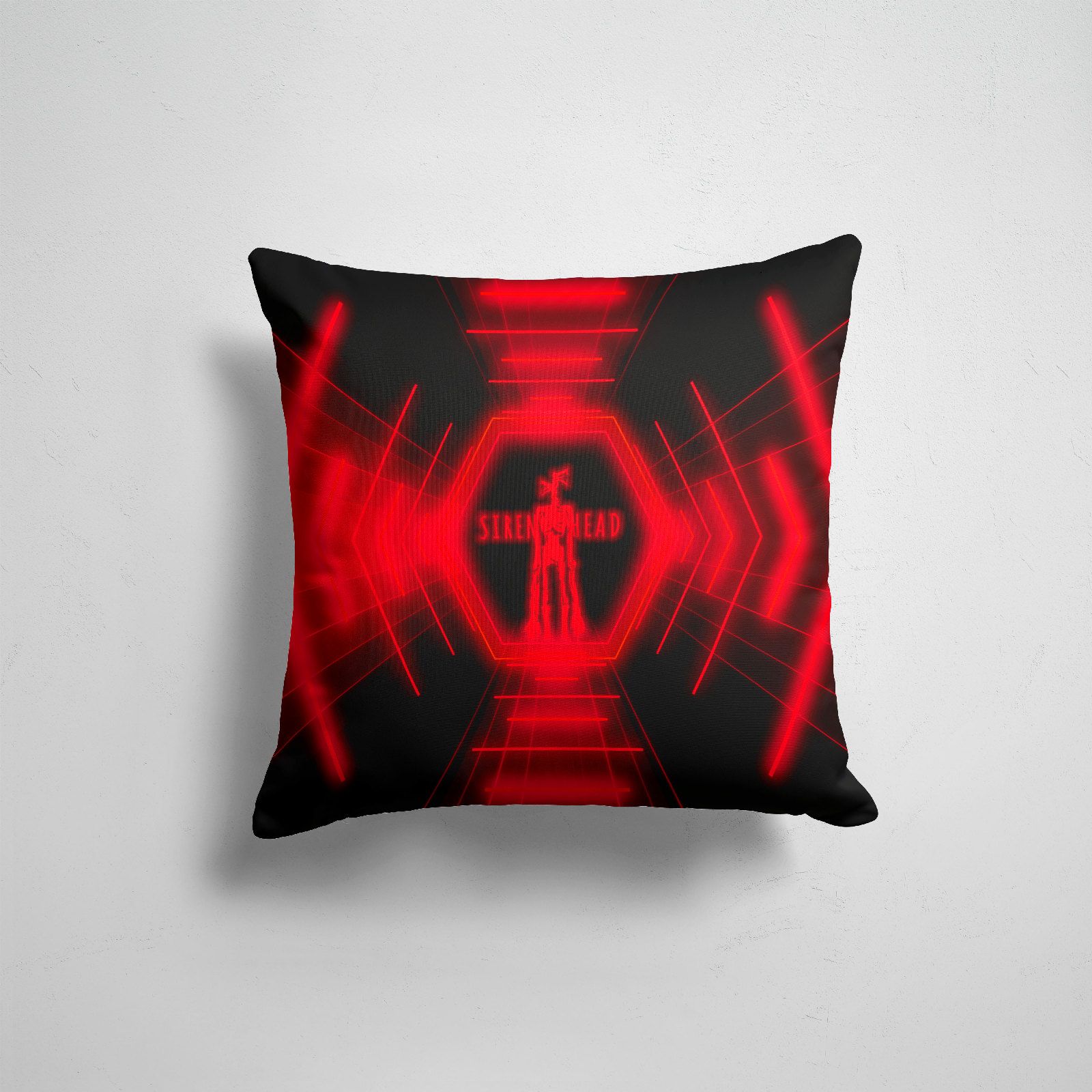 

Подушка декоративная 45х45см Геймерам Сиреноголовый Siren Head Glow, Разноцветный