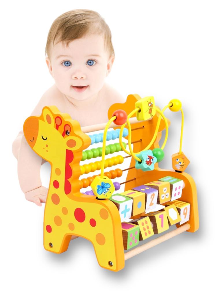 Развивающие игрушки для малышей Good Karma бизиборд жираф с цифрами и счетом