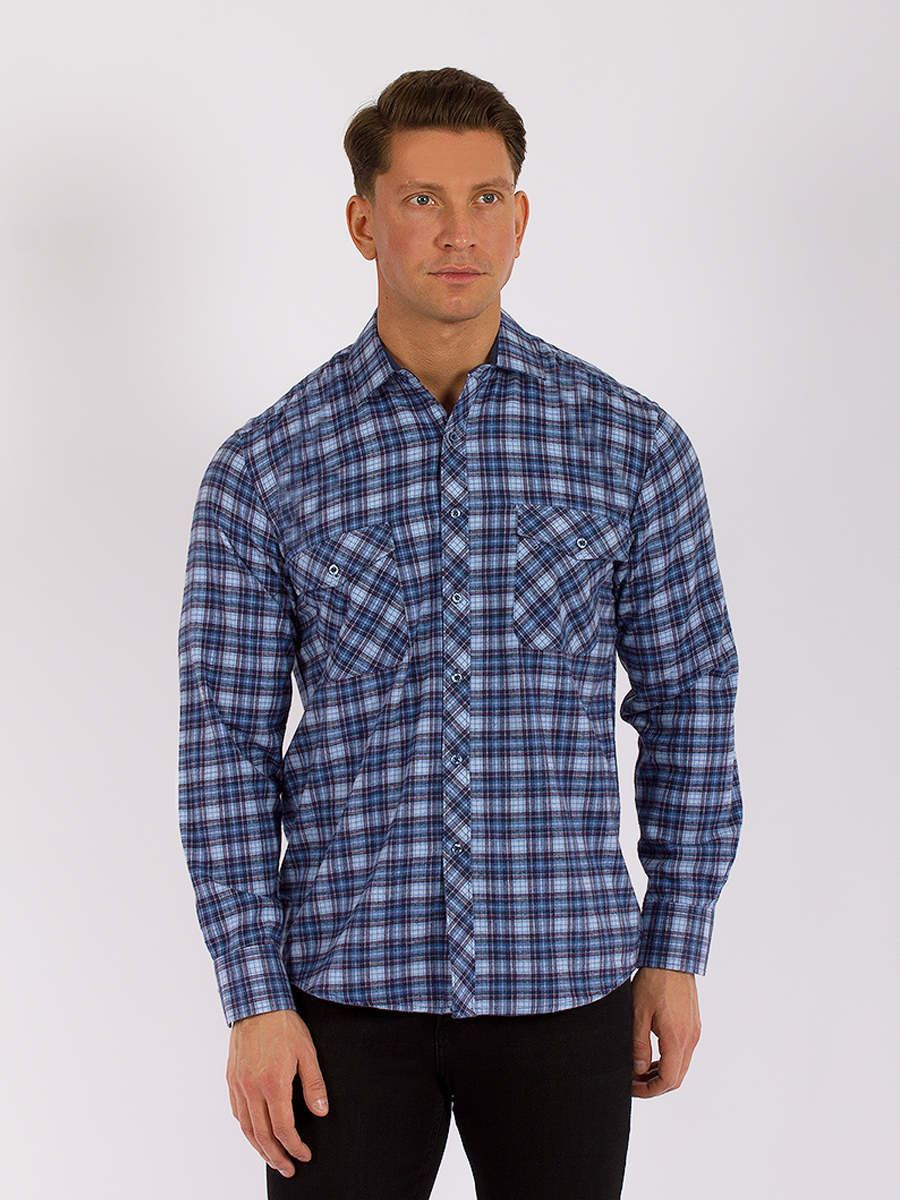 Рубашка мужская PALMARY LEADING GD57001041 синяя 2XL