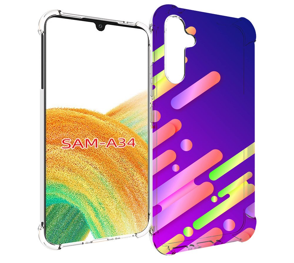 

Чехол MyPads неоновый-фон для Samsung Galaxy A34, Tocco