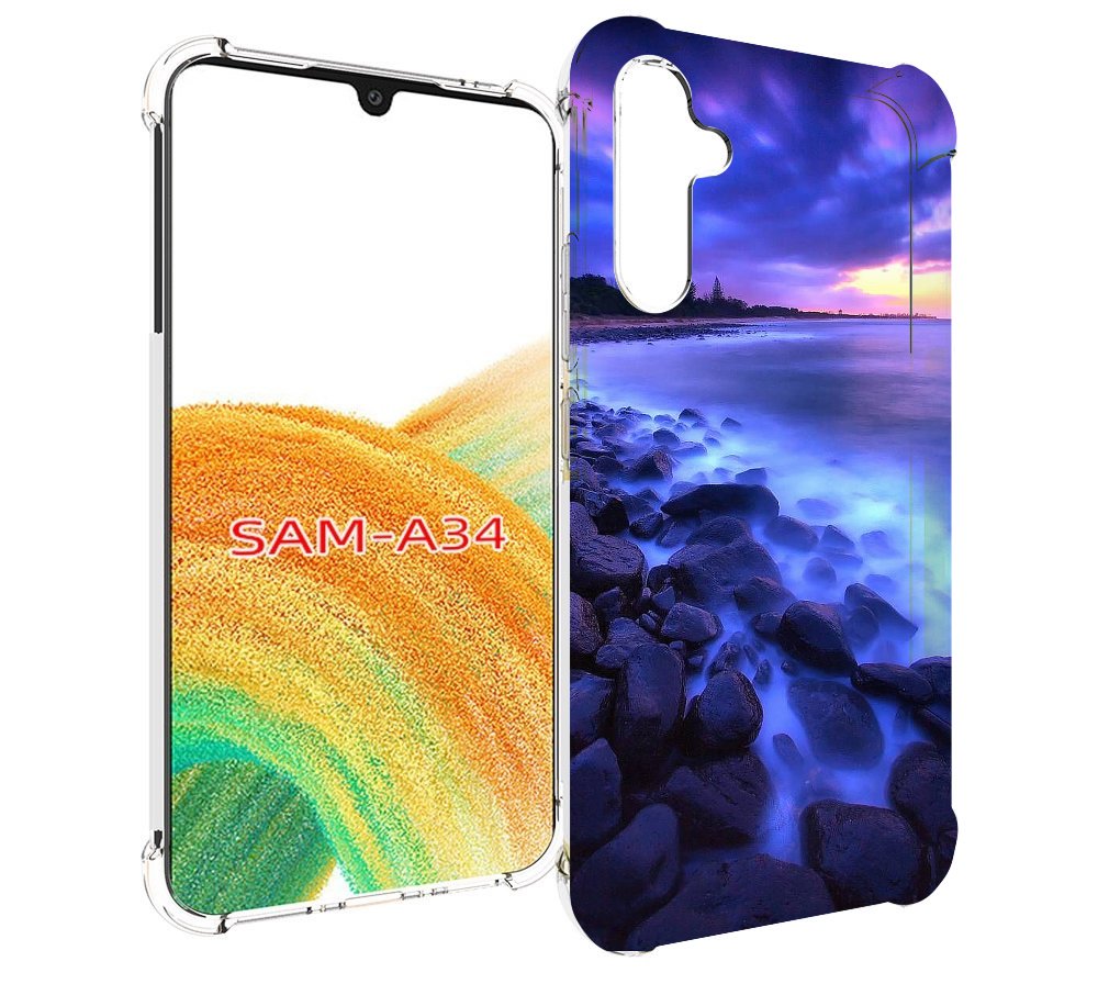 

Чехол MyPads неоновый берег для Samsung Galaxy A34, Tocco