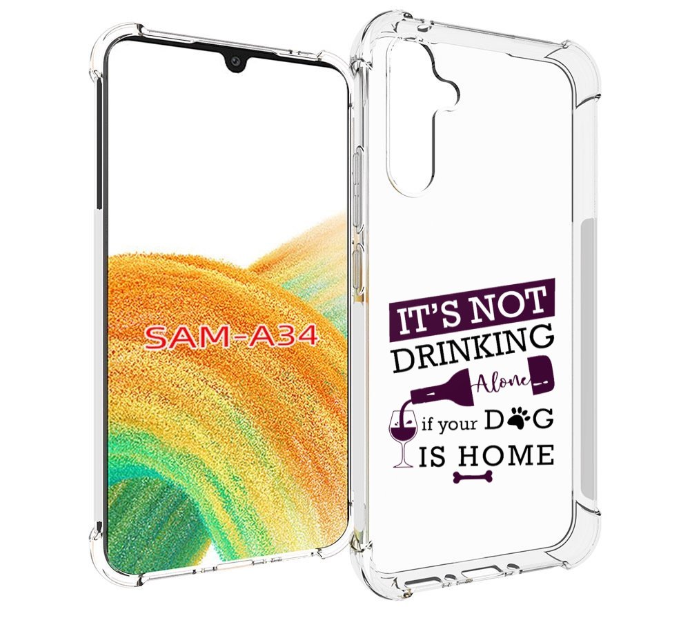 

Чехол MyPads не-пей-один-дома для Samsung Galaxy A34, Tocco