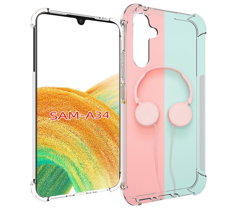 

Чехол MyPads наушники-минимализм для Samsung Galaxy A34, Tocco